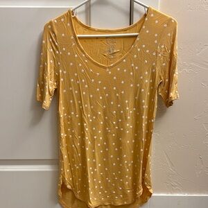 Mustard Yellow Polka Dot Women's Tee